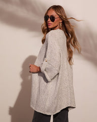 Calm Moment Knit Open Front Cardigan