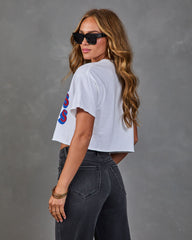 Bills Bills Bills Cotton Glitter Cropped Tee