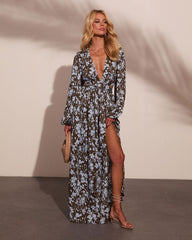 Sunlit Stories Floral Cut Out Maxi Dress