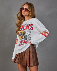 San Francisco 49ers Fleece Striped Sleeve Graphic Sweatshirt