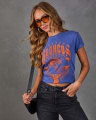 Denver Broncos Cotton Distressed Short Sleeve Graphic Tee