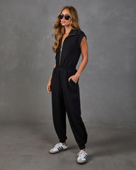 Gate Check Half Zip Soft Form Jumpsuit