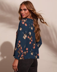 Botanical Dusk Floral Blouse