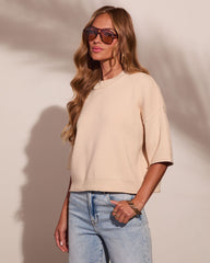 Wake Slowly Knit Short Sleeve Sweater
