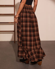Sanderson Cotton Plaid Maxi Skirt