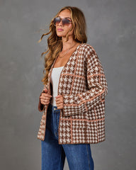Harvest Happenings Houndstooth Cardigan