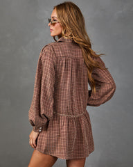 Field Notes Plaid Mini Shirt Dress