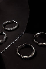 Maddy Diamante Hoop Earrings Silver