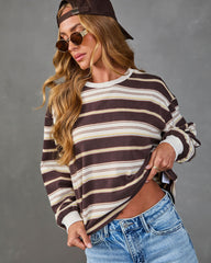 Lyone Cotton Striped Long Sleeve Top