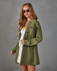 Raw Canvas Cotton Military Jacket
