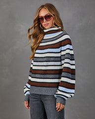 Joleigh Knit Striped Turtleneck Sweater