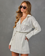 Fresh Edit Plaid Mini Shirt Dress