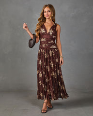 Honeycrisp Bloom Mesh Floral Maxi Dress