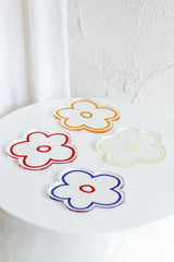 Flower Feeling 4pc Acrylic Coaster Set