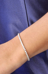 Addison Silver Diamante Tennis Bracelet