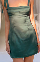Akira Green Tie Mini Dress