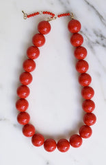 Asher Red Beaded Necklace