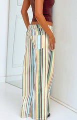 Carrie Multi Stripe Low Rise Jeans