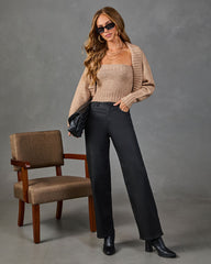 Season Switch Ribbed Knit Sweater Set