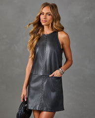 Rebel Muse Vegan Leather Mini Dress
