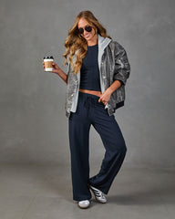 Luxe Routine Fleece Drawstring Wide Leg Sweatpants