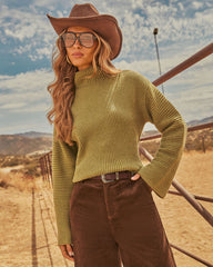 Kirsten Ribbed Knit Mockneck Sweater