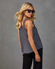 Afternoon Still Lace Trim Tank Top