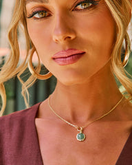 Sea Ember Gemstone Charm Necklace