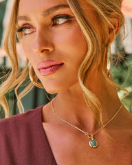 Sea Ember Gemstone Charm Necklace