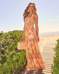 Emelia Floral Print Maxi Dress