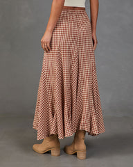 Regina Cotton Plaid Maxi Skirt