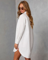 Harmony Cotton Button Down Shirt Dress -