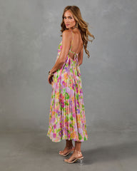 Garden Hush Floral Watercolor Maxi Dress