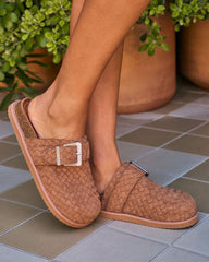 Jarel Woven Faux Suede Clog Mules