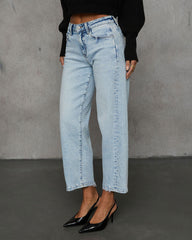 Jetty Stretch High Rise Clean Barrel Jeans