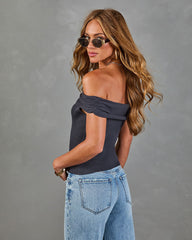 Sundown Muse Ribbed Off the Shoulder Top