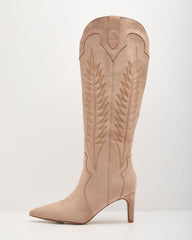 Shiva Western Faux Suede Boots