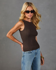 Moonlit Mood Ribbed Knit Tank Top