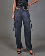 Dusk Affair Satin Cargo Pants