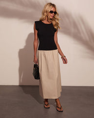 Coastal Bohemia Color Block Midi Dress