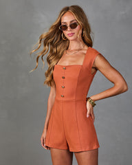 Chic Society Twill Fitted Waist Romper