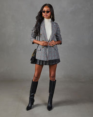 Whitmore Plaid Double Breasted Blazer