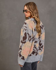 Foliage Affair Knit Floral Sweater