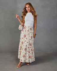 Rosy Cheers Floral Maxi Skirt