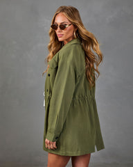 Raw Canvas Cotton Military Jacket