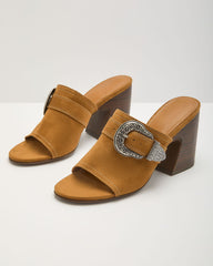 Liesel Western Buckle Mules