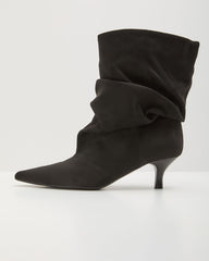 Kiarah Scrunch Faux Suede Booties