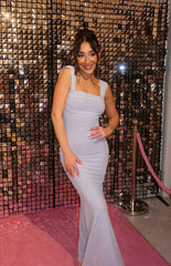 Beverley Lilac Mesh Maxi Dress