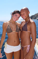 Maui Brown and Pink Floral Tie Waist Bottoms