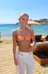 9.0 Swim Cove Orange Floral Bikini Top